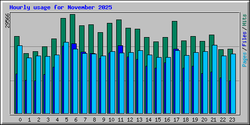 Hourly usage for November 2025